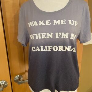 Hollister California Graphic Tee Women’s Large – Purple Ombre